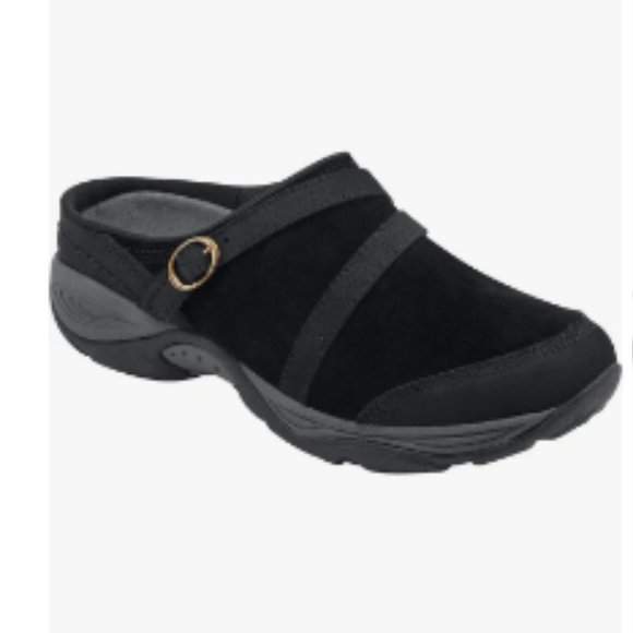 Easy Spirit Equinox Clog Sporty style Women 8.5M Black suede MSRP $68 New - Picture 2 of 4